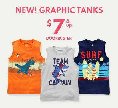 New! Graphic Tanks $7 & Up Doorbuster from Carter's