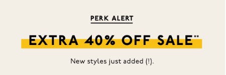 Extra 40% Off Sale