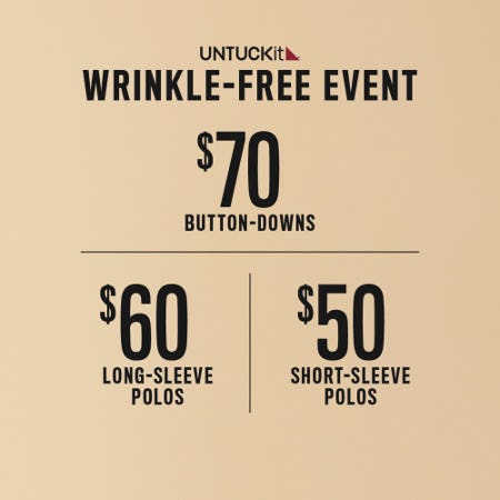 Wrinkle Free Event from UNTUCKit