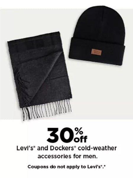 30% Off Levi's and Dockers Cold-Weather Accessories for Men from Kohl's
