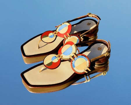 The New Marquetry Spring Sandal from Tory Burch