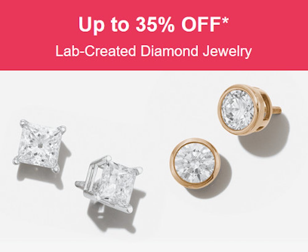 Up to 35% off Lab-Created Diamond Jewelry