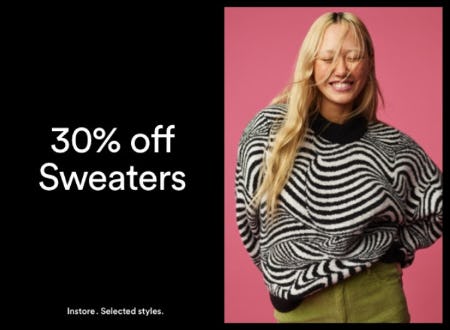 30% Off Sweaters from Cotton On