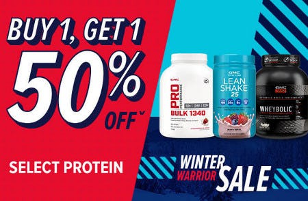 Buy 1, Get 1 50% Off Select Protein from GNC