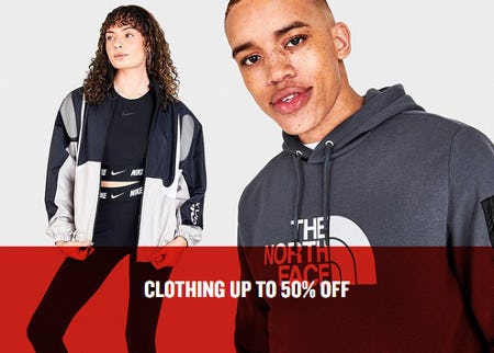 Clothing Up to 50% Off from JD Sports