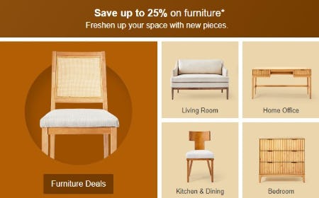 Save Up to 25% on Furniture from Target