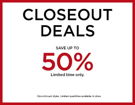 Closeout Deals