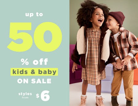 Up to 50% Off Kids and Baby Sale