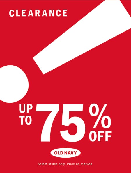 OLD NAVY OUTLET: UP TO 75% OFF CLEARANCE