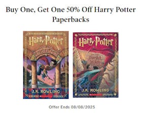 Buy One, Get One 50% off Harry Potter Paperbacks