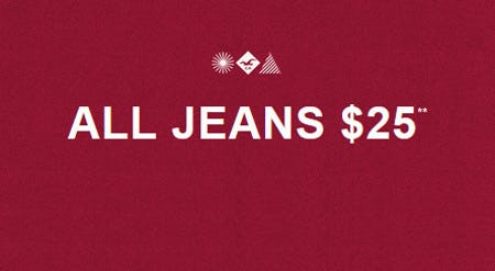 $25 All Jeans from Hollister Co.