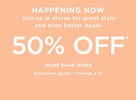 50% off Must-Have Looks