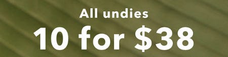 All Undies 10 for $38