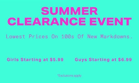 Summer Clearance Event from Aéropostale