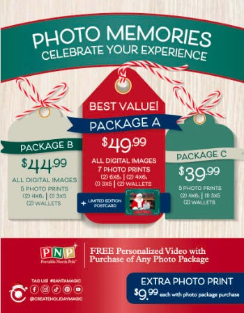 2022 Santa Photo Package Pricing
