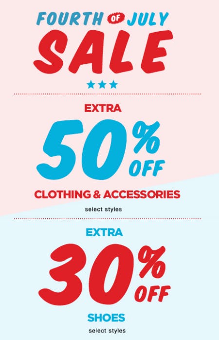 4th of july shoe sale