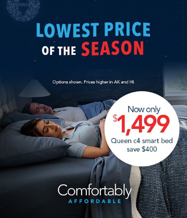 $1,499 Queen c4 Smart Bed