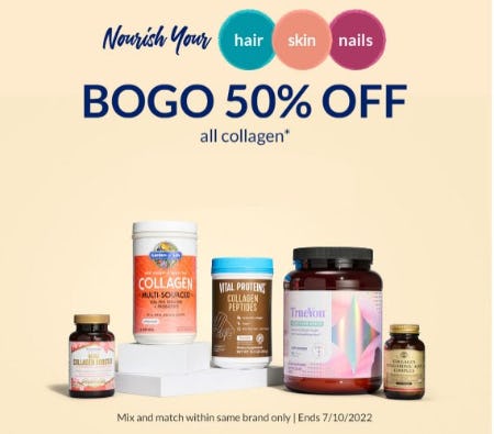 BOGO 50% Off All Collagen from The Vitamin Shoppe