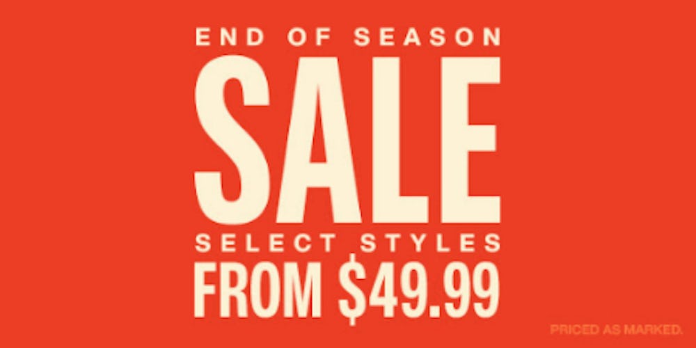 End of Season Sale