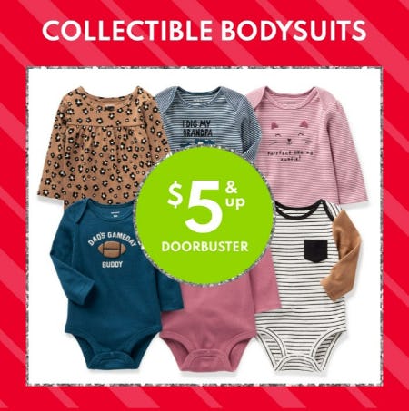 Collectible Bodysuits $5 & Up Doorbuster from Carter's