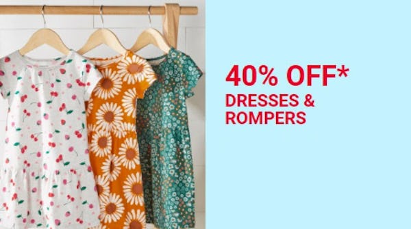 40% Off Dresses & Rompers