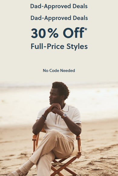 30% Off Full-Price Styles at Fossil 