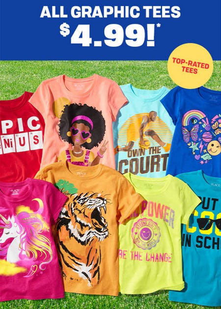 All Graphic Tees $4.99 from The Children's Place
