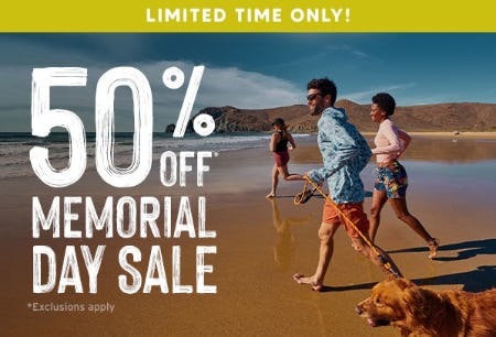 50% Off Memorial Day Sale