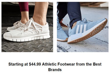 Starting at $44.99 Athletic Footwear from the Best Brands