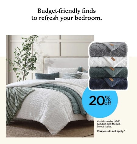 20% Off Koolaburra by UGG Bedding and Throws