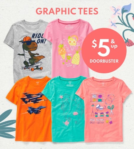 Graphic Tees $5 & Up Doorbuster from Carter's Oshkosh