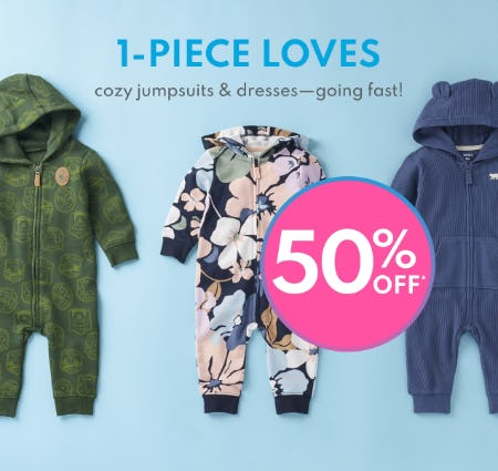 Cozy Jumpsuits & Dresses 50% Off from Carter's Oshkosh