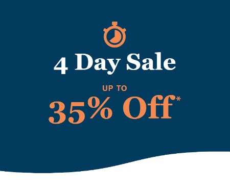 4 Day Sale up to 35% Off