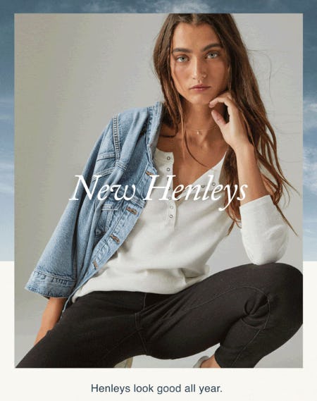 New Henleys from Lucky Brand Jeans