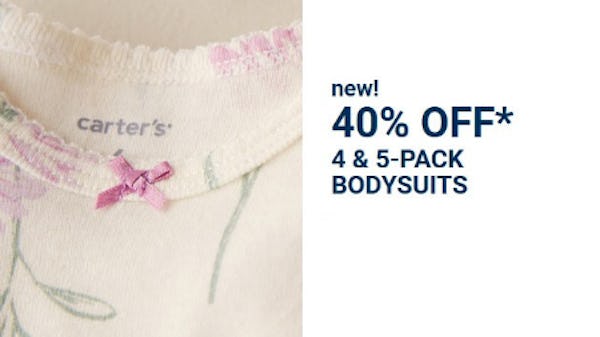 40% Off 4 & 5-Pack Bodysuits