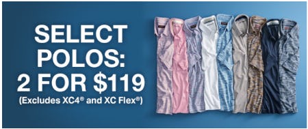 2 for $119 Select Polos from Johnston & Murphy