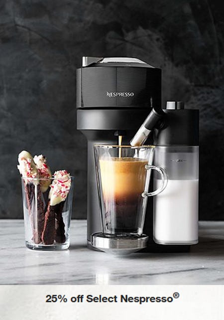 Nespresso Vertuo coffee and espresso machines on sale for 25% off