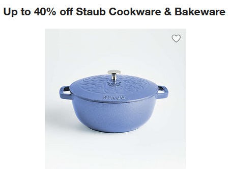 Up to 40% Off Staub Cookware & Bakeware from Crate & Barrel