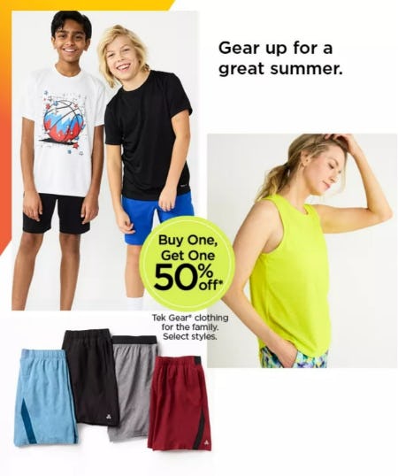 Buy One, Get One 50% Off Tek Gear Clothing for the Family from Kohl's