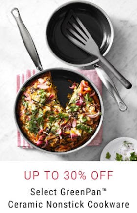Up to 30% Off Select GreenPan Ceramic Nonstick Cookware