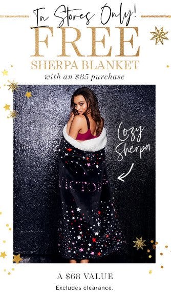 Free Sherpa Blanket from Victoria's Secret