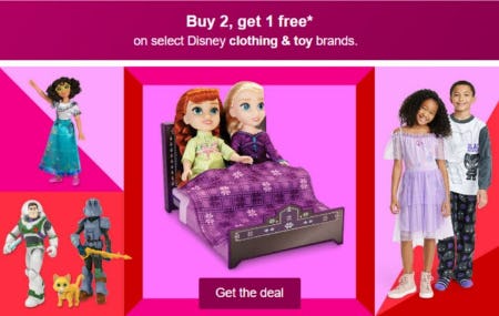 Buy 2, Get 1 Free on Select Disney Clothing & Toy Brands