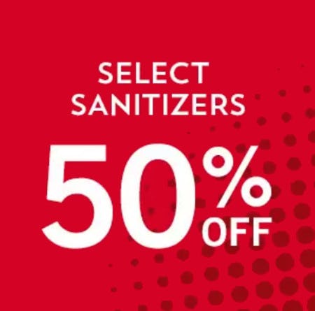 50% Off Select Sanitizers