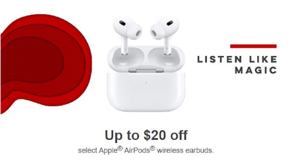 Up to 20% Off Select Apple® AirPods® Wireless Earbuds