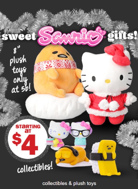 Starting at $4 Collectibles & Plush Toys