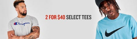 2 for $40 Select Tees from Finish Line