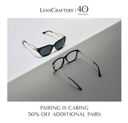 50% off Additional Pair from LensCrafters