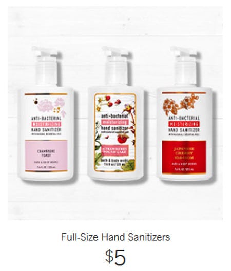 $5 Full-Size Hand Sanitizers