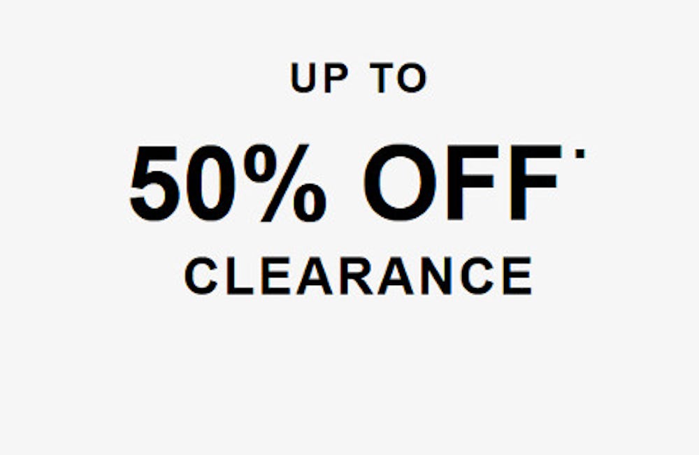Up to 50% off Clearance