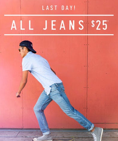 Jeans Starting at $25 from Hollister California